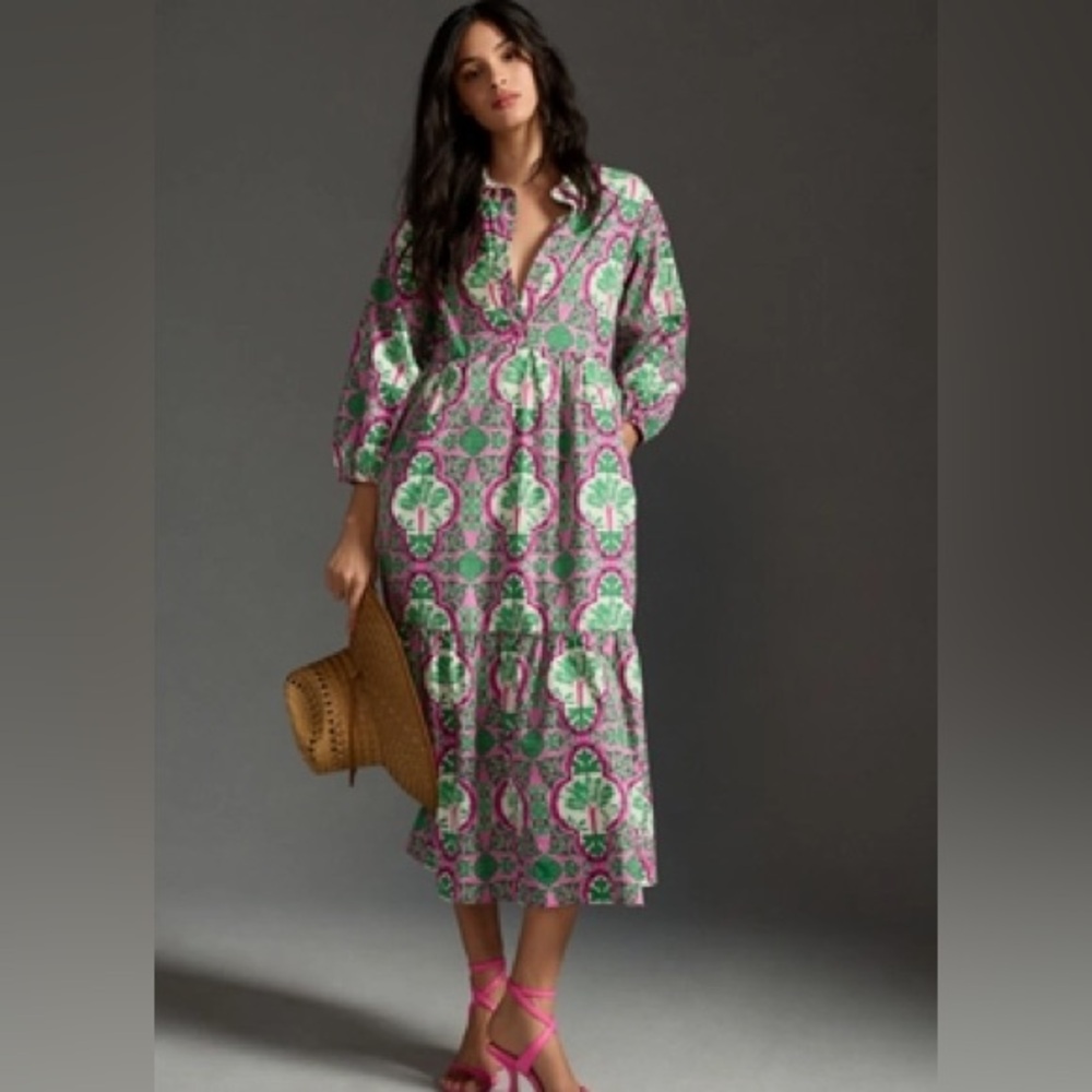 Maeve Bettina Tiered Shirtdress